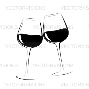 Wine Svg, wine glasses svg, drinks svg, Vector Cut file for Cricut,Silhouette,Pdf Png Eps Dxf, Decal,Stencil