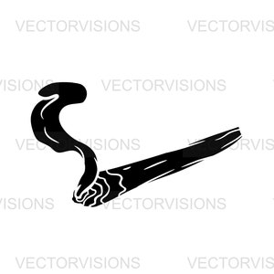 Könnte beinhalten: Schwarz-weiß-Illustration eines brennenden Räucherstäbchens mit Rauch, der aus dem Ende aufsteigt.