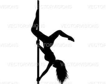Pole Dancer Svg, Stripper Svg, Dancer Svg,Pole Dance Svg,Vector Cut file for Cricut,Dancer Silhouette,Pdf Png Eps Dxf, Decal,Sticker,Stencil
