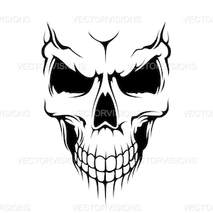 Skull Face Svg, Skull Face Png, Scary Face Svg,Skeleton Face Svg,Vector Cut file for Cricut,Silhouette,Pdf Png Eps Dxf,Decal,Sticker,Stencil