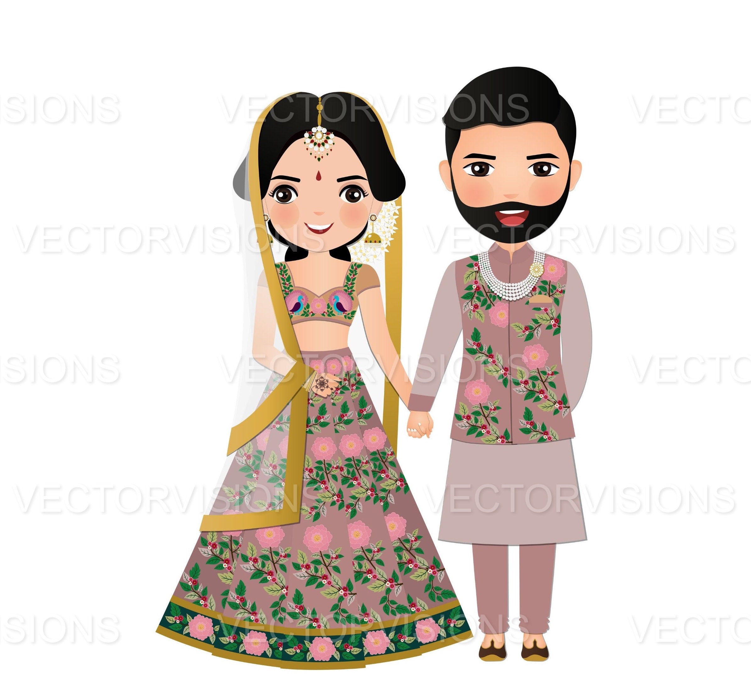 Hindu Bride And Groom Pictures Clipart