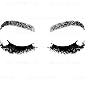 Puede incluir: Primer plano de un par de ojos cerrados con cejas definidas y pestañas largas.
