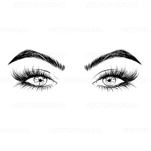 Eyes Svg, Lashes Svg, Brows Svg, makeup Svg, Liner Svg, Silhouette Svg, Cricut Svg, Cut to file Svg, Girl Svg, Makeup brand svg, Arch Brows