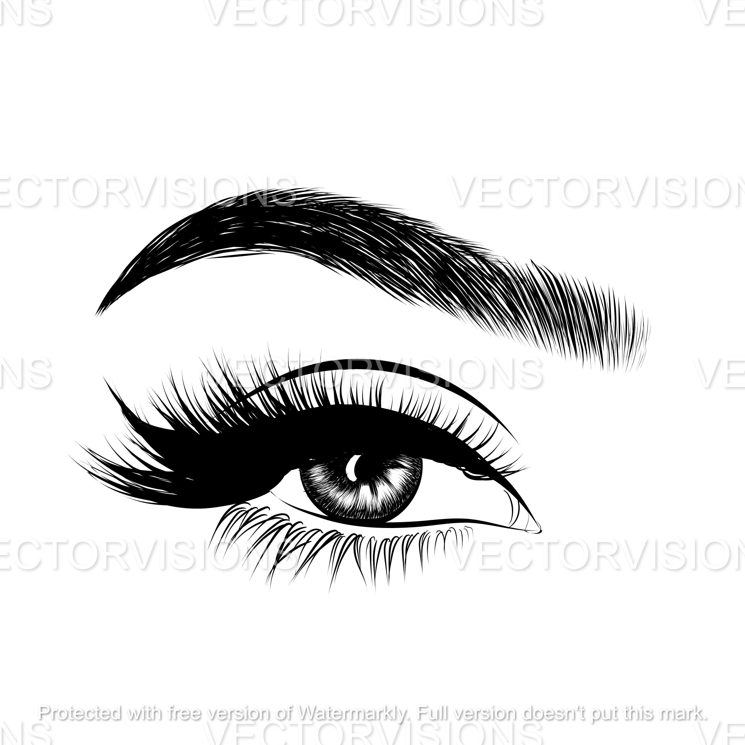 Lash Svg, Brows Svg, Lash Extensions Svg,vector Cut File for Cricut