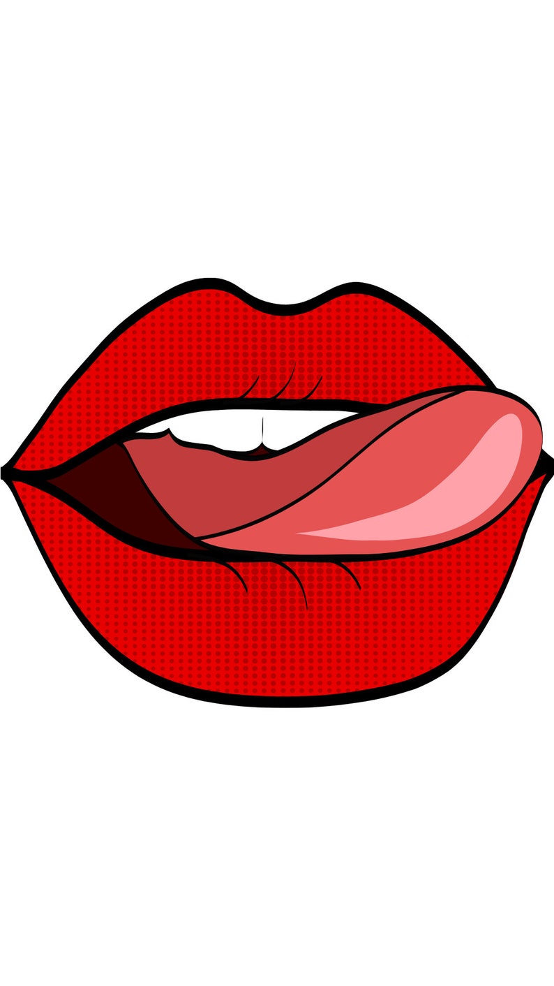Red Lips Svg, Kiss Svg, Lip Bite Svg, Lip Lick Svg, Lips Svg, Cricut