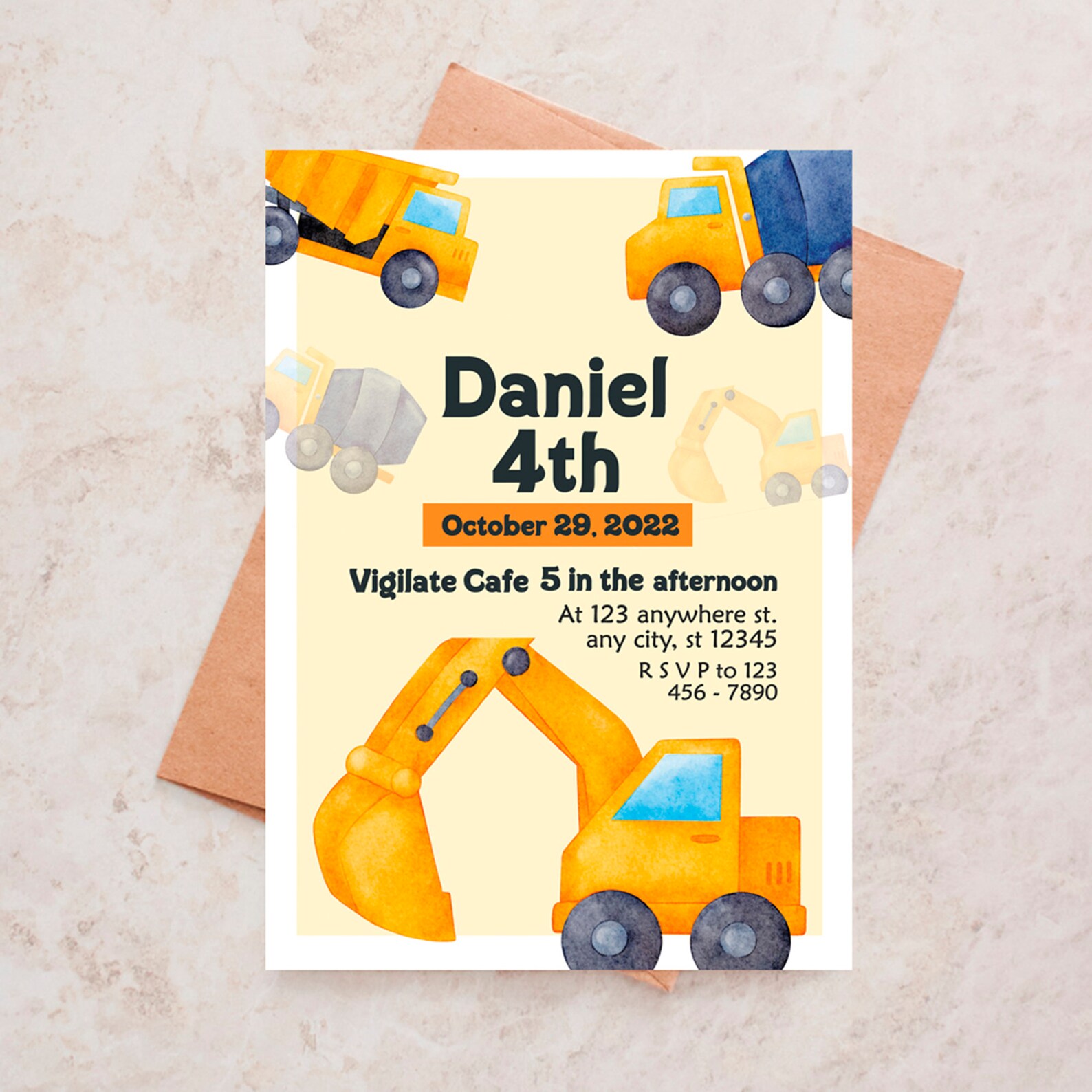 Children's Party Invitations, Printable Invitations, Kids Birthday