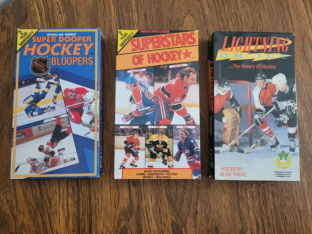 3 VINTAGE Hockey VHS Tapes superstars of Hockey - Etsy
