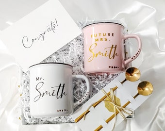 Engagement Gift Box, Engagement Gifts, Engagement Gifts For Couple, Mr and Mrs Mugs, Future Mrs Mug, Engagement Mug, Newly Engaged Gift