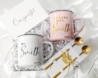 Engagement Gift Box, Engagement Gifts, Engagement Gifts For Couple, Mr and Mrs Mugs, Future Mrs Mug, Engagement Mug, Newly Engaged Gift