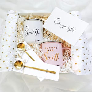 Engagement Gift Box, Engagement Gifts, Engagement Gifts For Couple, Mr and Mrs Mugs, Future Mrs Mug, Engagement Mug, Newly Engaged Gift image 4