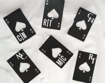Groomsmen Proposal Box Gifts, Personalized Card Size Bottle Opener, Custom Metal Ace Bottle Opener, Best Man Gift Box, Groomsman Proposal