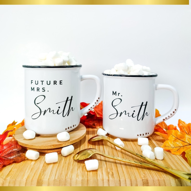 Engagement Gift Box, Engagement Gifts, Engagement Gifts For Couple, Mr and Mrs Mugs, Future Mrs Mug, Engagement Mug, Newly Engaged Gift image 5