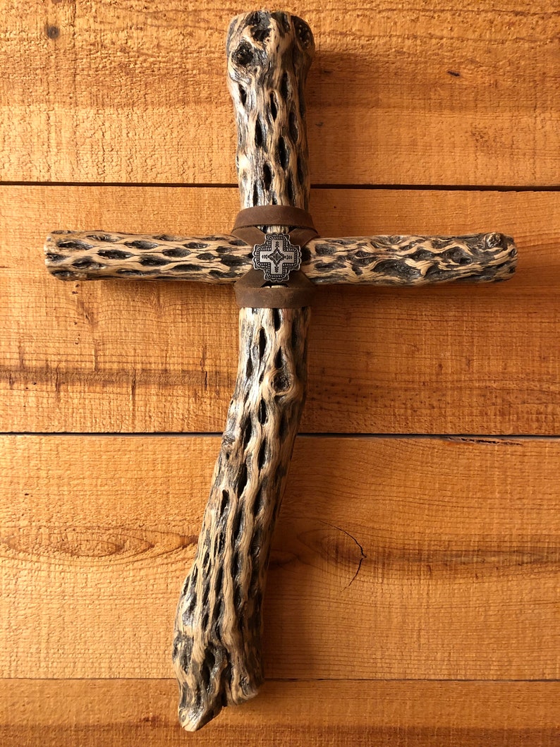 19” Large Cholla Cactus Wood Cross /santa Fe Desert Rustic Religious ...