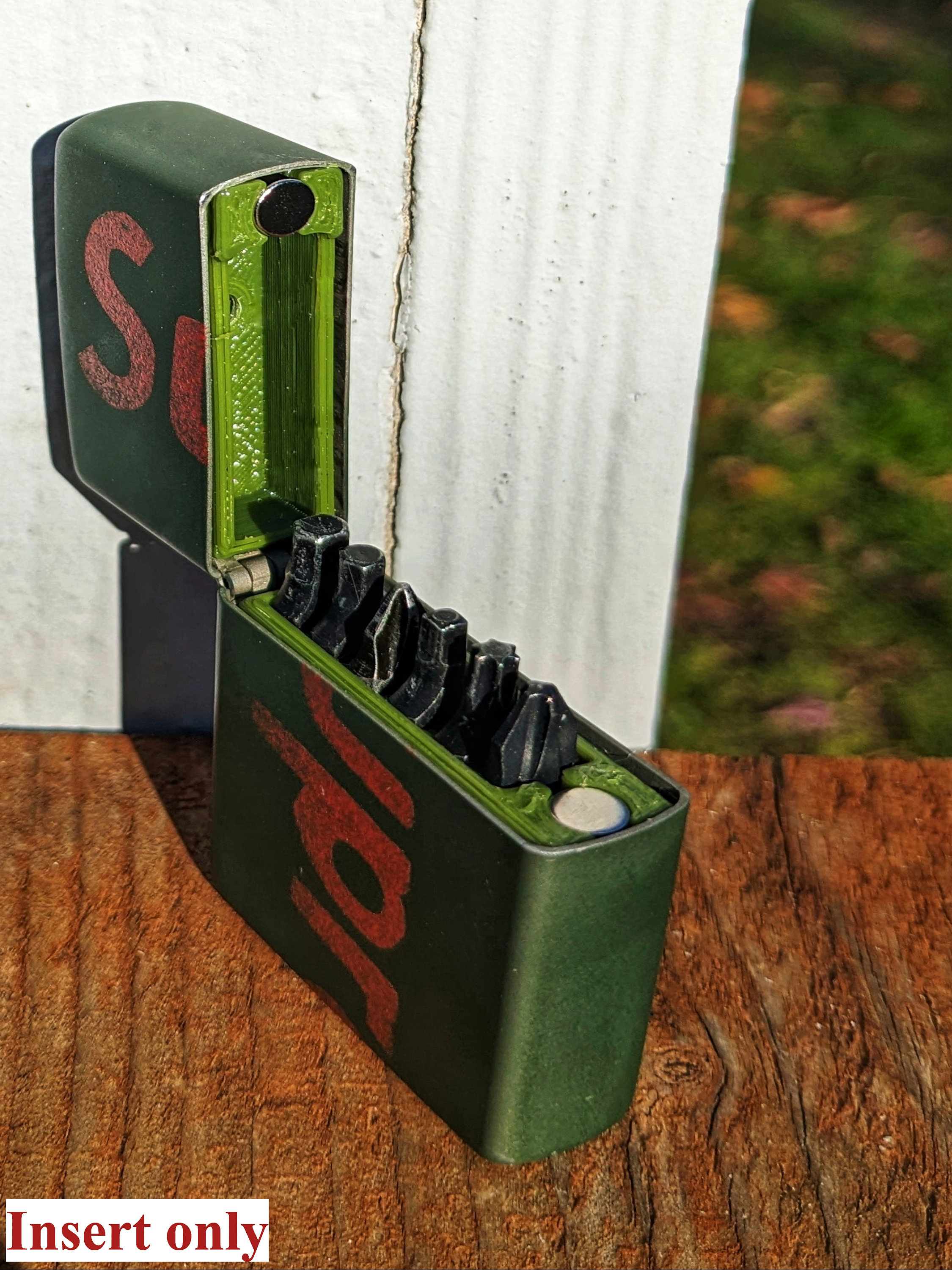 For LEATHERMAN - Zippo Insert, Holds 6 Flat Screwdriver Bits