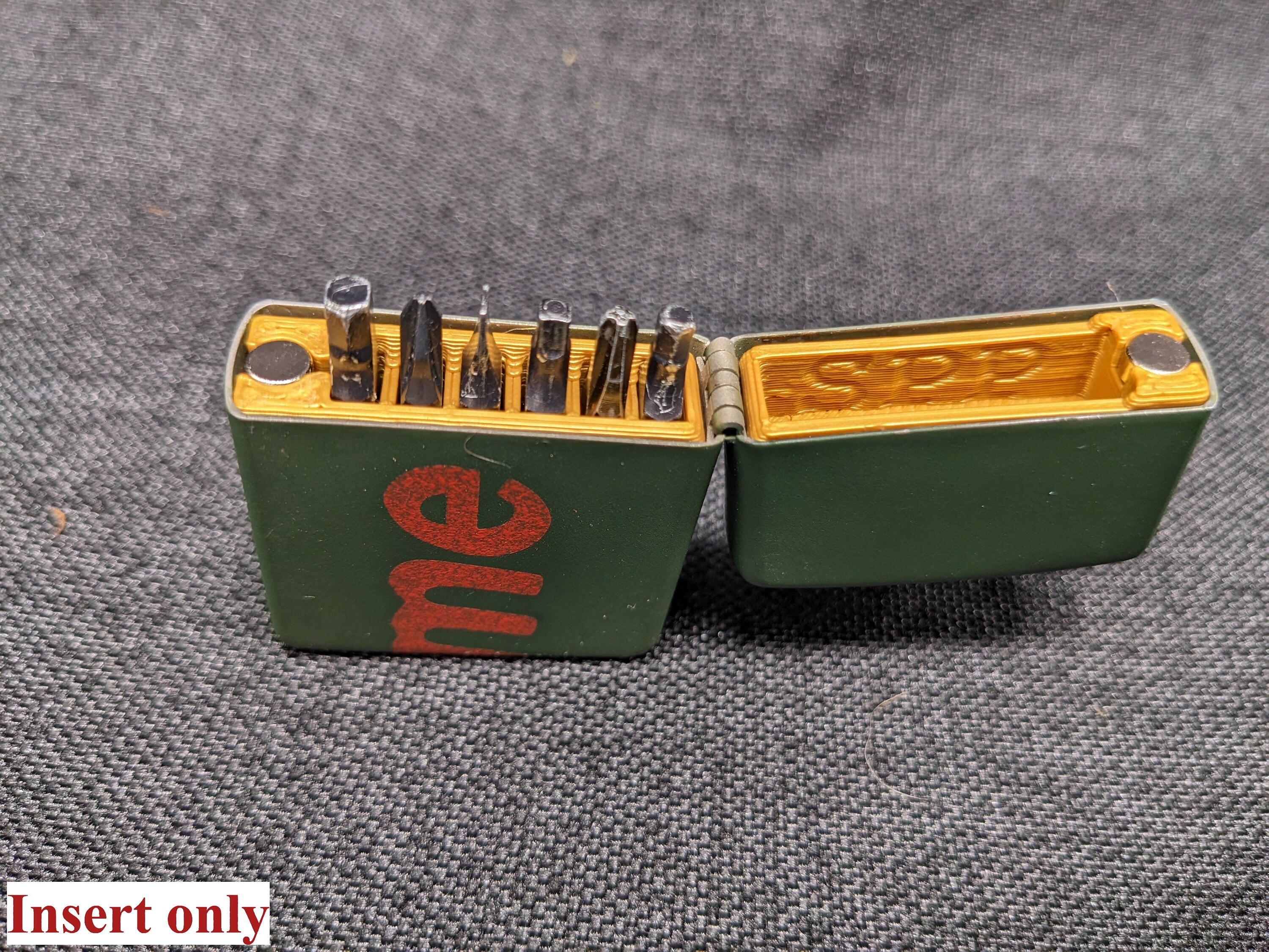 For LEATHERMAN Zippo Insert, Holds 6 Flat Screwdriver Bits Camping