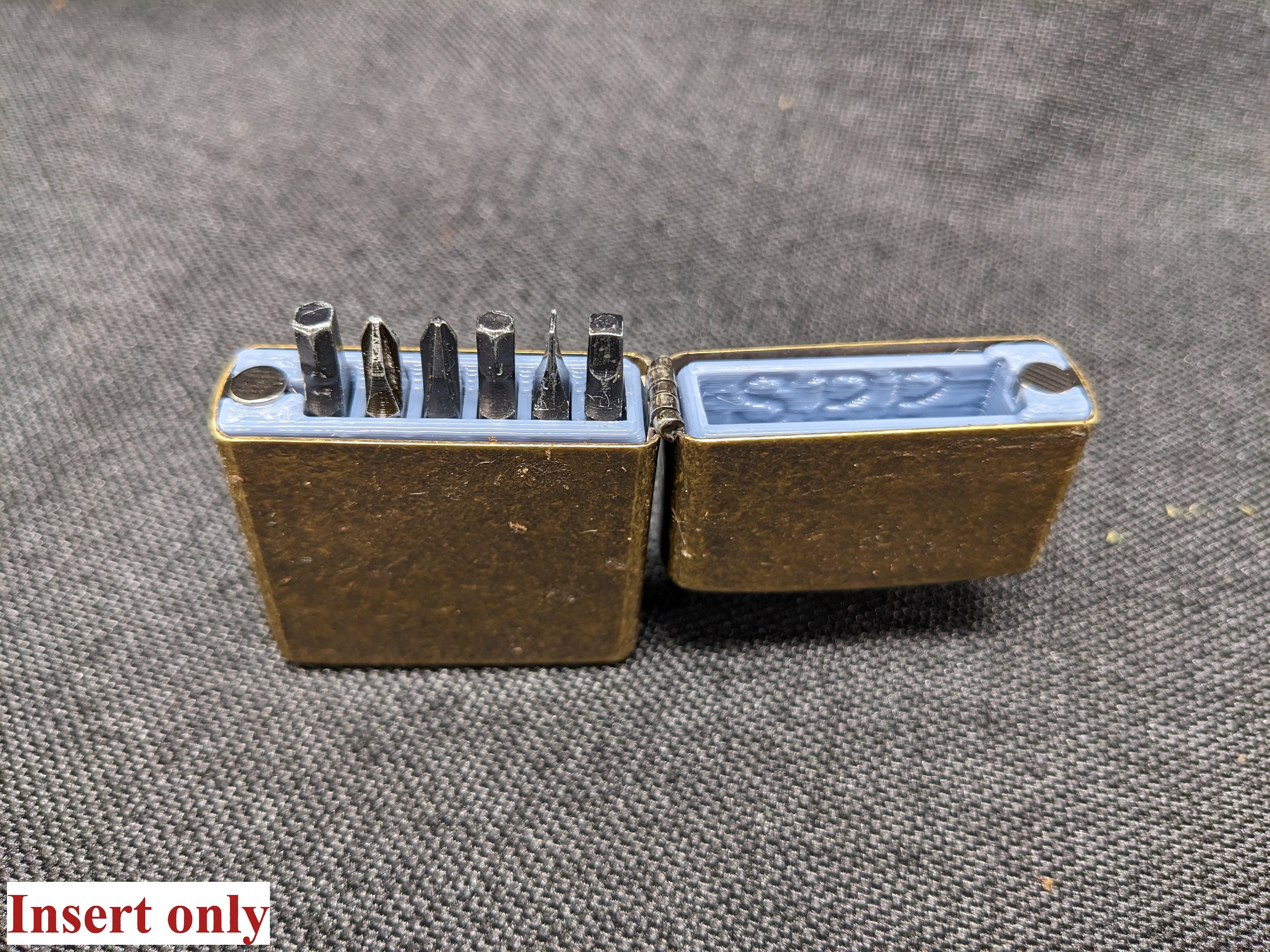 For LEATHERMAN Zippo Insert, Holds 6 Flat Screwdriver Bits Camping