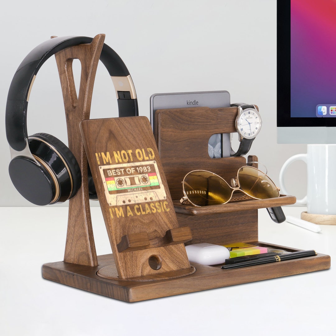 Personalized Desk Organizer for Dad Birthday _ Unique Phone Etsy
