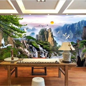 Napal Mountain View 3D Wallpaper - Custom Size Wall Covering - Etsy