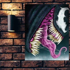 Venom Wandkunst, Venom, Digitaler Download, Wandkunst, druckbare, originale Kunst, druckbare Wandkunst, digitale Kunst, ComicKunst, jpg