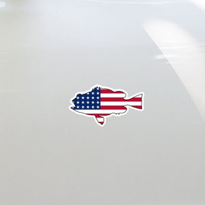 Amerikaanse vlagvis - Grafisch ontwerp Luchtbelvrije stickers