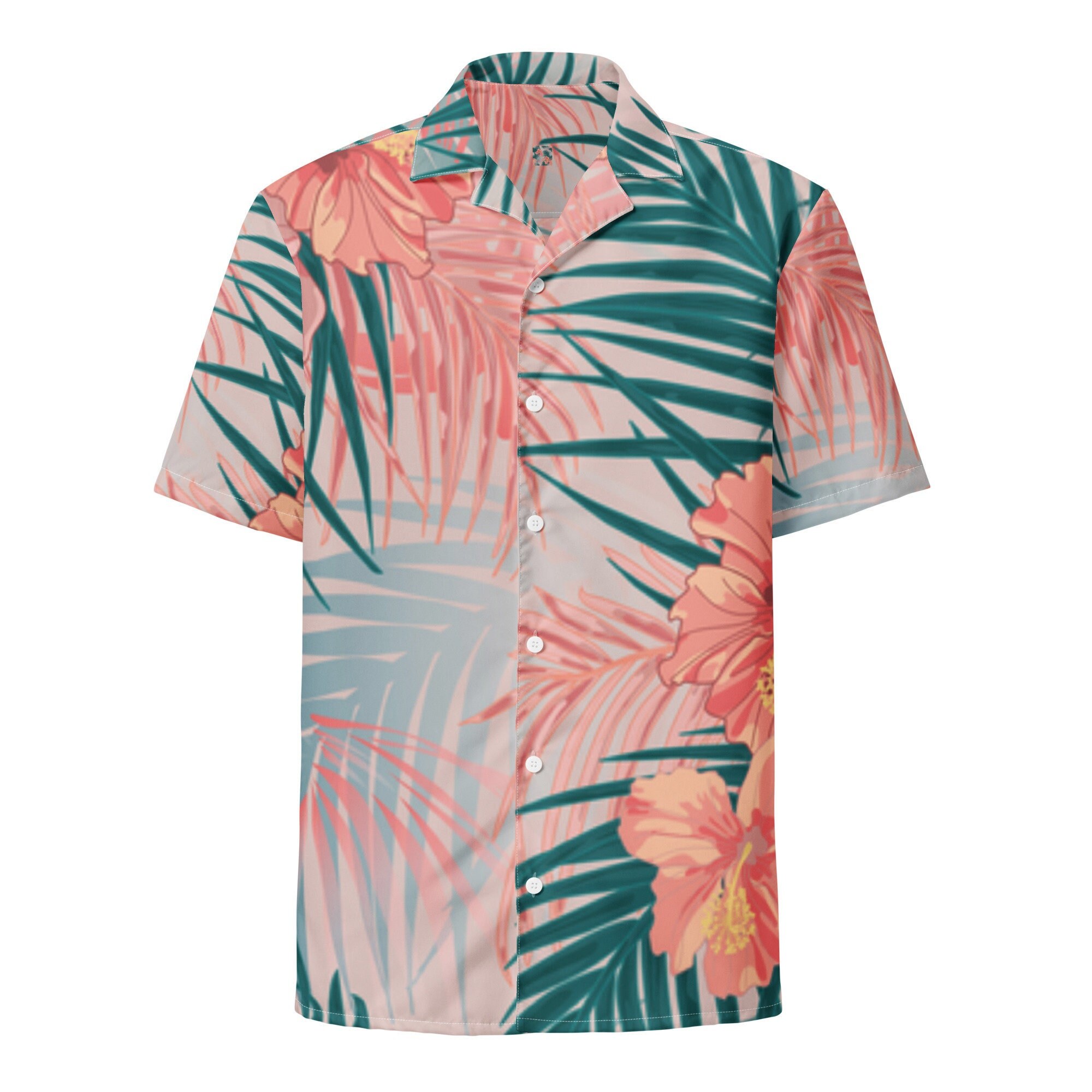 Hawaiian Unisex Button Beach Tshirt