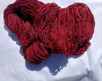 Homespun wool, Reds and black blended merino, 8 ply, DK, 50 grams, 80 metres length, Australian wool, Australian seller.