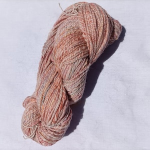 Homespun wool, pink and gold, merino silk, 8 ply, DK, 50 grams, 80 metres length , Australian wool, Australian seller