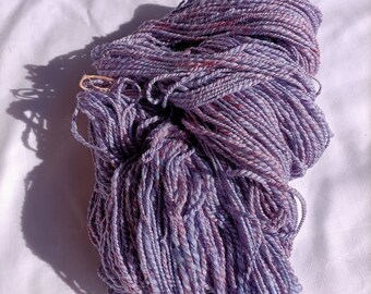 Homespun wool, Lilac merino silk, 8 ply, DK, 50 grams, 80 metres length , Australian wool, Australian seller