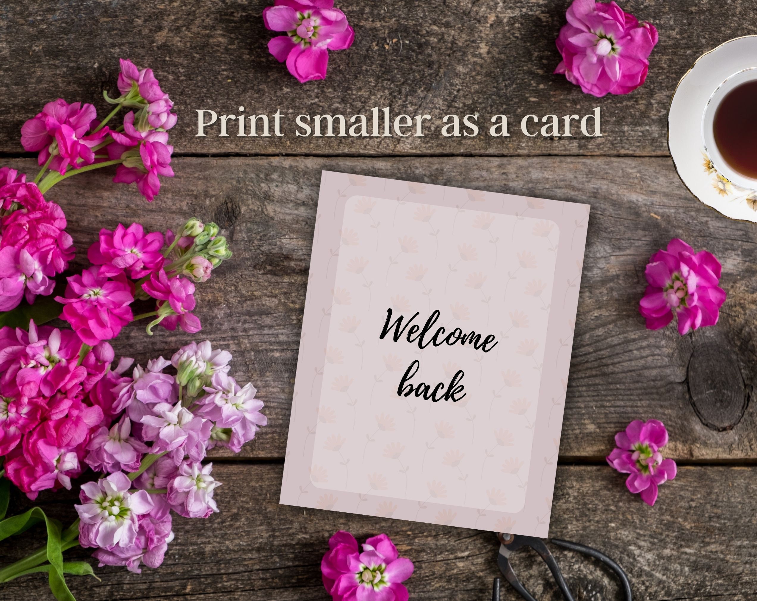 Printable Stationery Set US Letter Size PDF, Instant Download ...