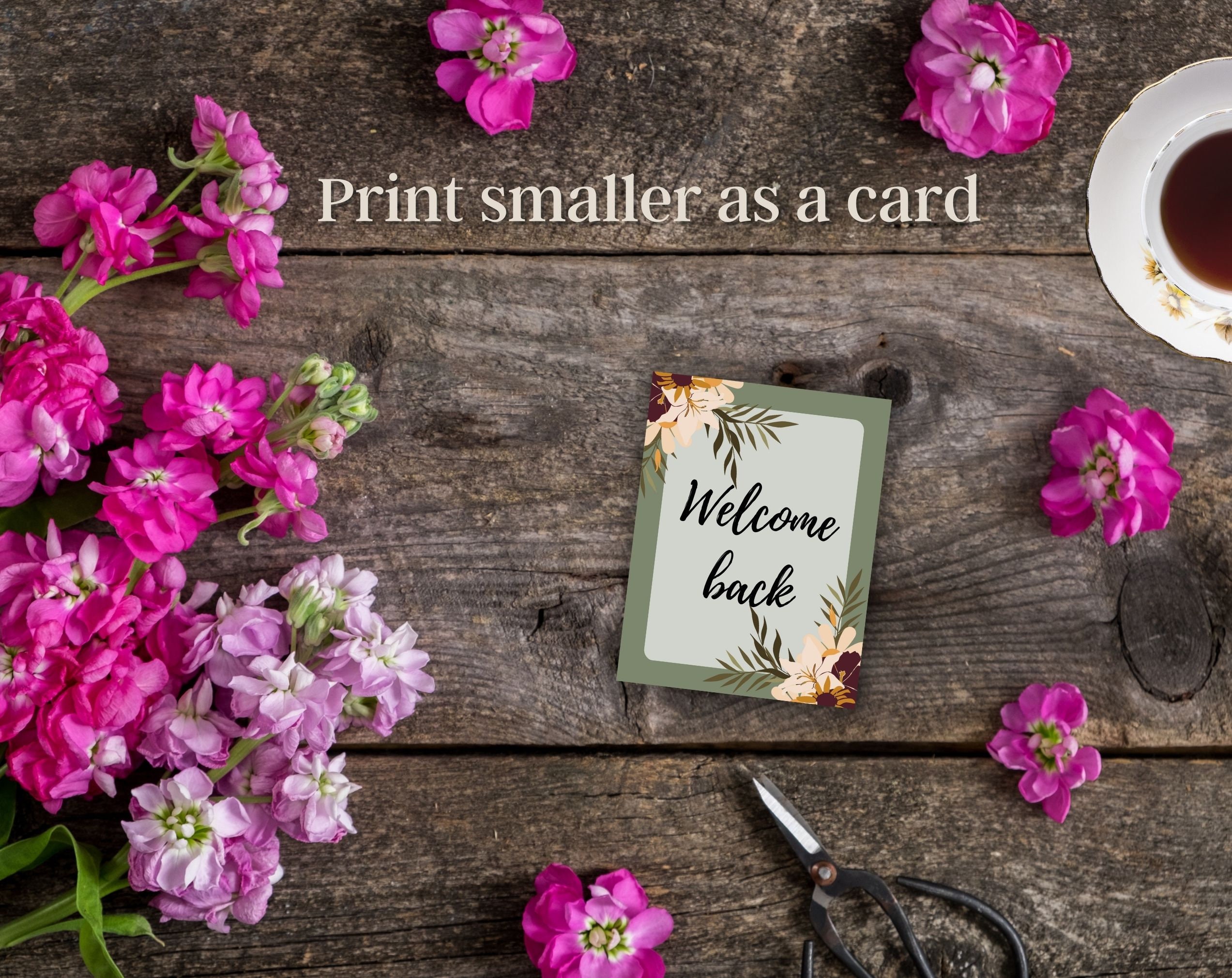 Printable Stationery Set US Letter Size PDF, Instant Download ...