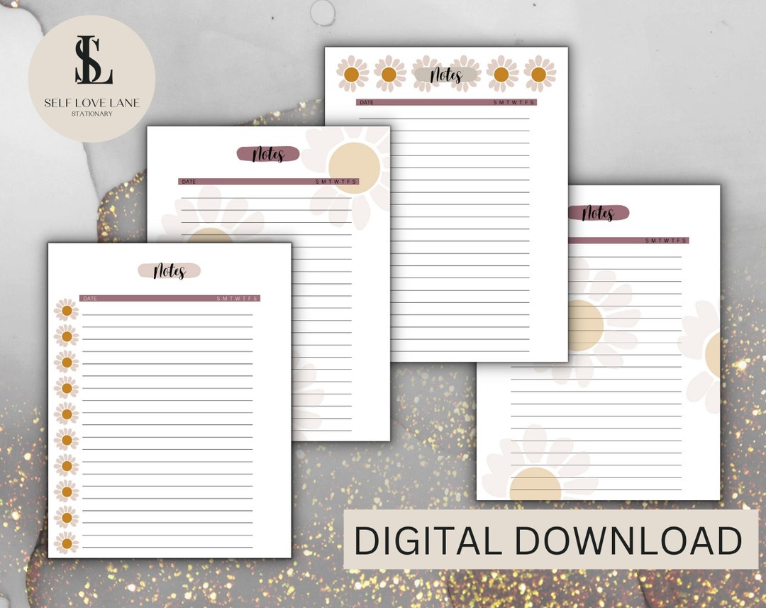 Printable Stationery Set US Letter Size PDF, Instant Download ...
