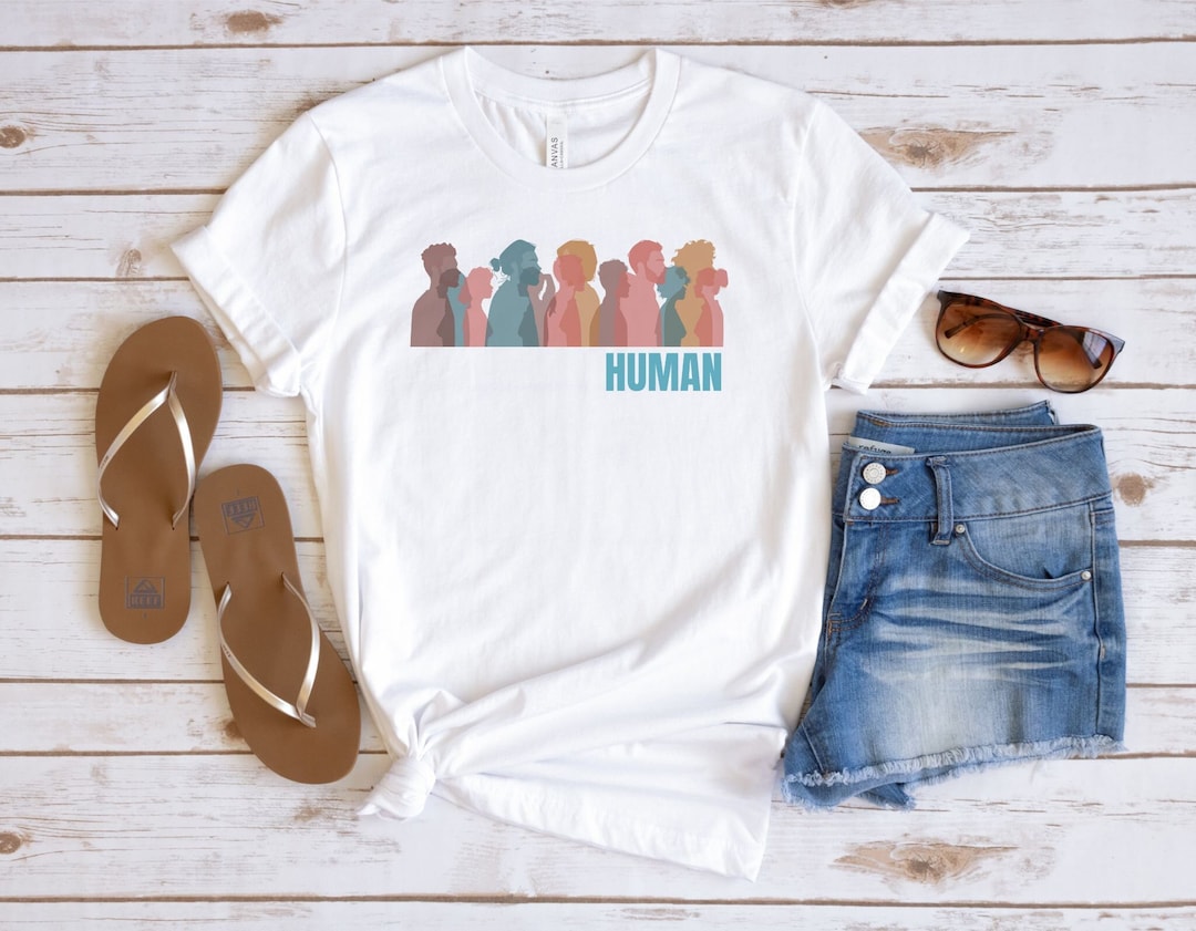 Human Tee Gift for Her Shirt Human Shirt for Him Multicultural T-shirt ...