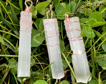 Selenite Crystal Necklace