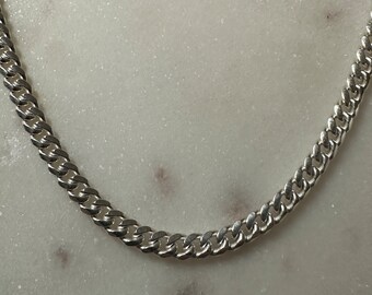 Authentic 925 STERLING SILVER Miami Cuban Link Chain for - Etsy