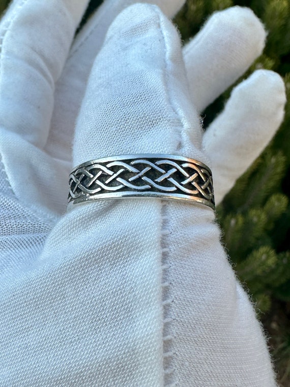 Celtic Style Band | 925 Sterling Silver | Entwine… - image 4