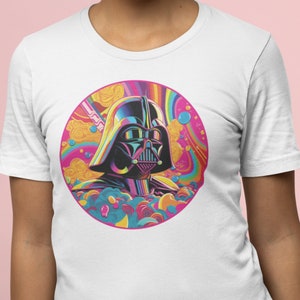 Kid Core, Star Wars, Darth Vader, 80's, 90's, rainbow, Rainbow vibes, 90's inspired, 90's inspired neon, Vader Star Wars, Colorful