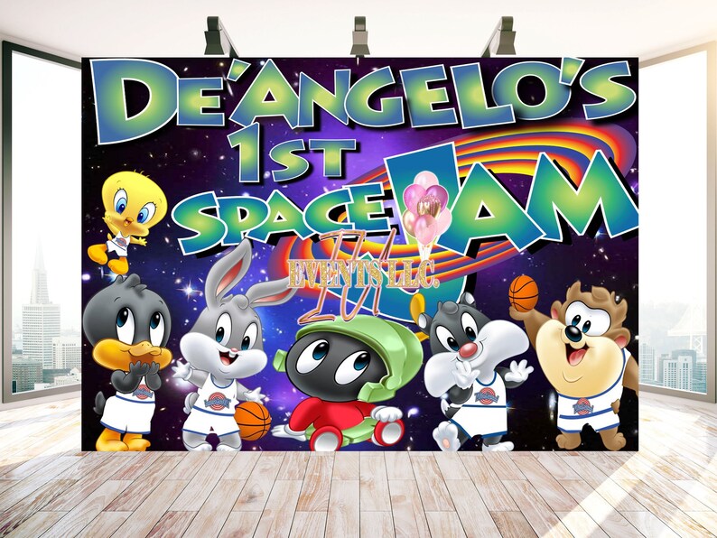 BABY Space Jam Custom Backdrop printed & Shipped or Digital - Etsy