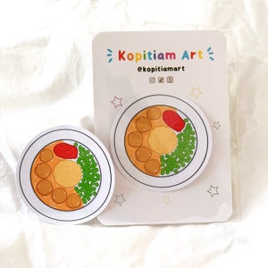conjunto de almôndegas adesivo de vinil | Papelaria fofa com adesivos de comida