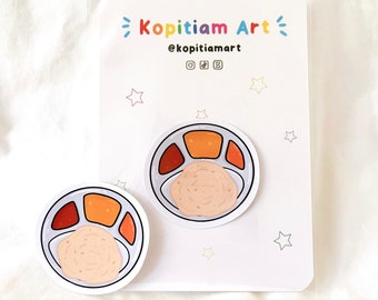 Roti Canai Paratha Sticker | Malaysian & Singapore Cuisine | Cute Asian Food Sticker Stationery