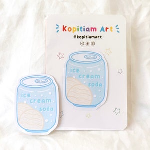 Ice Cream Soda Sticker | Cute Asian Food Sticker Stationery