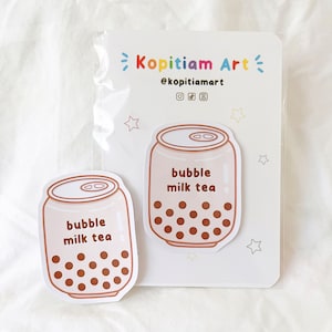 Bubble Milk Tea Sticker | Cute Asian Food Sticker Stationery