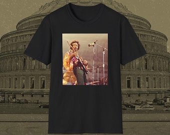 Jimi Hendrix Unisex Softstyle T-Shirt, Vintage Rock Shirt, Woodstock Era Shirt, Royal Albert Hall