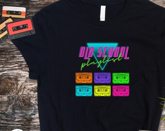 Retro Cassette Tapes Shirt, 80s Music Graphic Tee