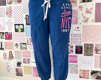 aeropostale nyc 1987 navy capri joggers size large