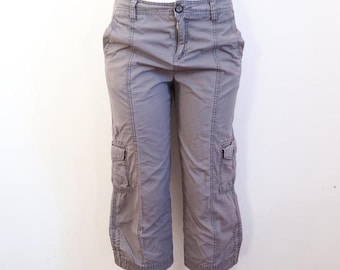 merona grey cargo capri pants y2k utility mid rise