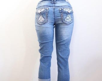 y2k wallflower low rise jean capris