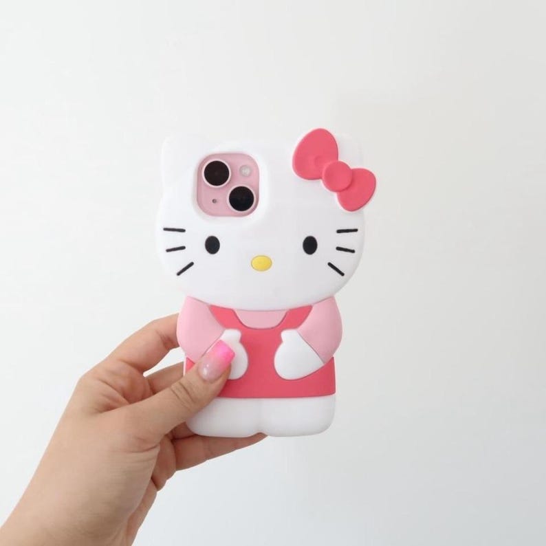 Y2K Hello Kitty Pink 3D Phone Case iPhone 15 — Coquette / Kawaii Scene Accessory image 3