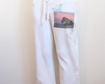 y2k vintage horse graphic capri sweatpants old navy