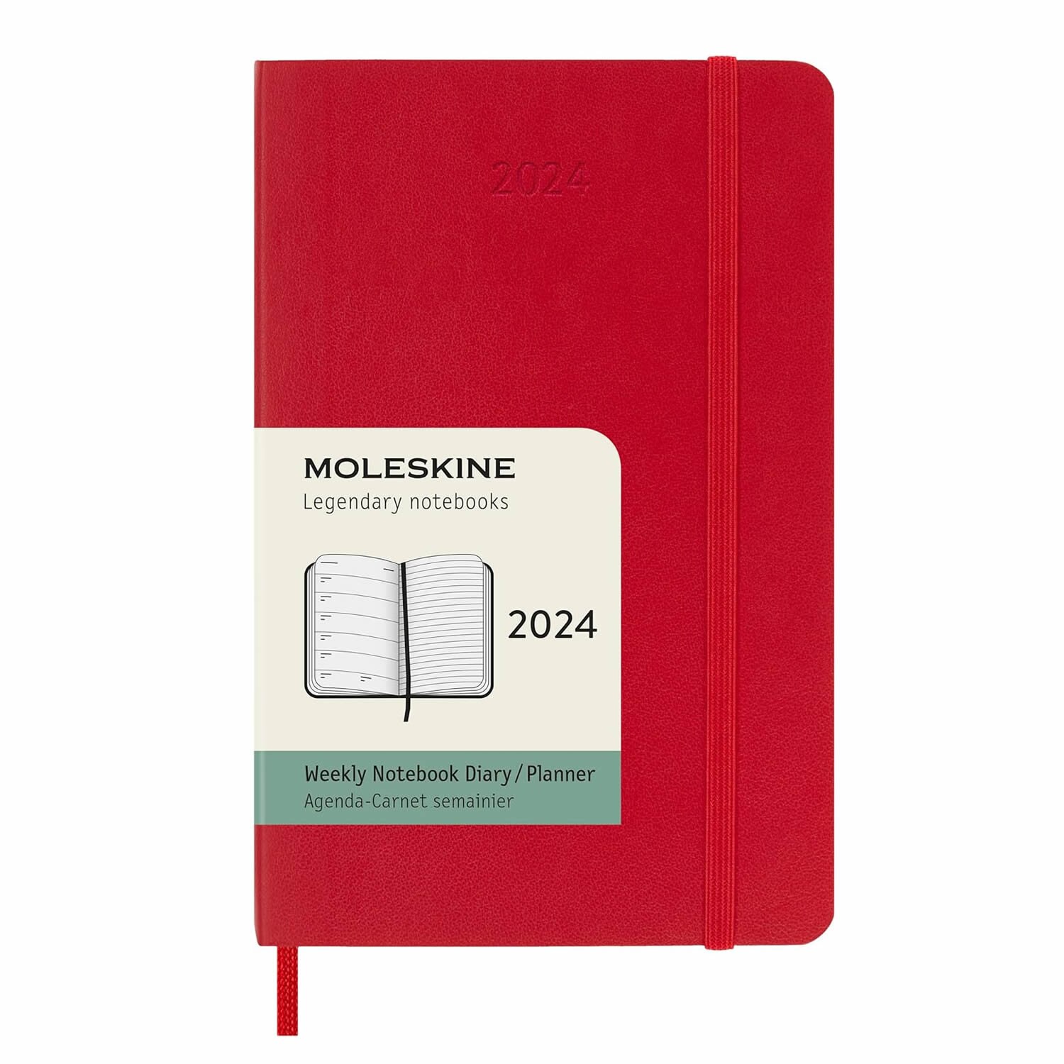Buy Moleskine 2024 Weekly Diary Pocket Size Soft Cover Red or Sapphire