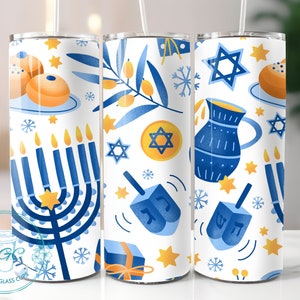 Hanukkah 20oz Tumbler Wrap